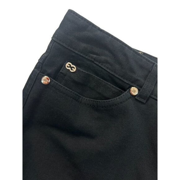 ESCADA Black Stretch Cotton Denim Straight Leg Ankle Jeans Size 38 US 6 8 - Picture 5 of 7